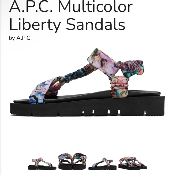 A.P.C. Multicolor Liberty Sandals - Picture 2 of 4